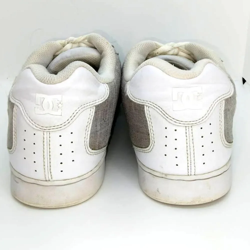 DC Skateboard Net SE Mens Pre-owned White & Gray Skateboard Sneakers - sz. 12
